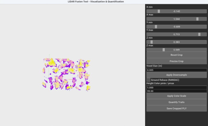 LiDAR module for point-cloud loading and preprocessing