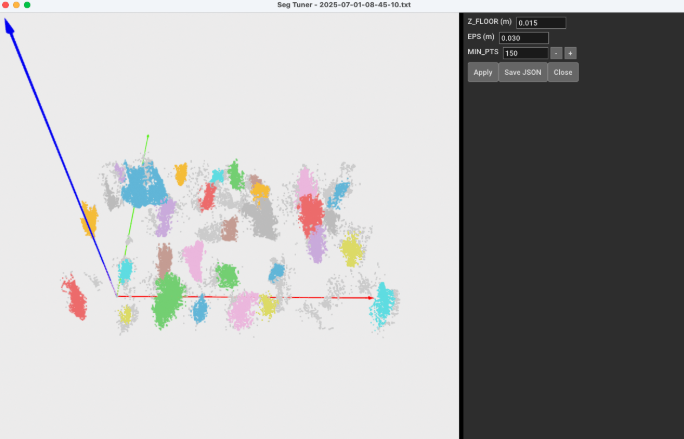 LiDAR segmentation and trait-tuning interface